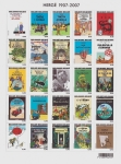 Stamps Belgium -  Los 24 albums + Hergé y aniv. de nacimiento