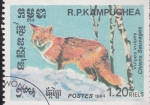 Stamps Cambodia -  perro salvaje