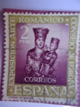 Stamps Spain -  Consejo de Europa.-Exposición Arte Románico-Virgen de Iráche. Ed:1367.-