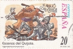 Stamps Spain -  Escenas del Quijote- LE MOLIÓ COMO CIBERA   (H)