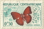 Sellos de Africa - Rep Centroafricana -  CYMOTHOE SANGARIS