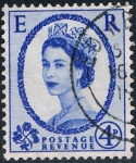 Sellos de Europa - Reino Unido -  ISABEL II 1958-65 FILIGRANA GIRADA. Y&T Nº 332Aa