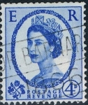 Sellos de Europa - Reino Unido -  ISABEL II 1958-65 FILIGRANA INVERTIDA. Y&T Nº 332Ab