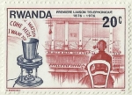 Sellos del Mundo : Africa : Rwanda : PREMIERE LIAISON TELEPHONIQUE 1876 - 1976