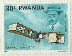 Sellos de Africa - Rwanda -  SANTOS DUMONT  CANARD 14 bis ( 1906 )