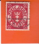 Stamps Poland -  Ciudad Libre de DANZIG - escudo