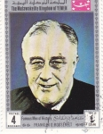 Stamps Yemen -  Hombres Famosos de la Historia-  FRANKLIN D. RODSEVELT