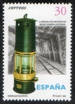 Stamps Spain -  3408- Minerales de España. Lámpara minera de seguridad.