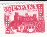 Stamps Spain -  JUNTA DE DEFENSA NACIONAL - Castillo de Javier -Navarra     (I)