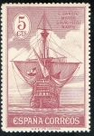 Stamps Spain -  534- Descubrimiento de América. Nao 