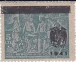 Stamps : Europe : Spain :  Hogar escuela de huerfanos de correos -LA FRAGUA DE VULCANO(Velázquez)    (I)