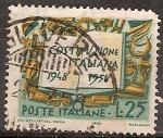 Stamps Italy -  10a Aniv de la Constitución italiana.