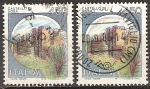 Stamps Italy -  Castillo Bosa.