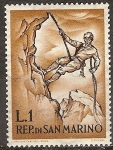 Sellos del Mundo : Europa : San_Marino : Montañismo. Abajo Roping.