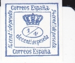 Stamps Spain -  CORONA REAL REINADO DE AMADEO I          (I)