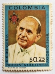 Stamps Colombia -  Paulo VI a Colombia