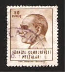 Stamps Turkey -  1716 - Mustafa Kehal Ataturk, presidente