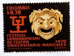 Sellos de America - Colombia -  Festival Latinoamericano de Teatro