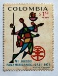 Stamps Colombia -  VI Juegos Panamericanos Cali