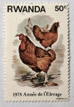 Stamps Rwanda -  Aves Domesticas