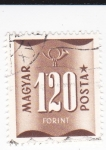 Stamps Hungary -  CIFRAS  Y CORNETA DE CORREOS