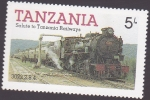 Stamps Tanzania -  TRENES