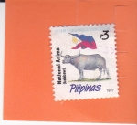 Sellos de Asia - Filipinas -  Bandera Nacional - y (Kalabaw)