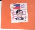 Sellos del Mundo : Asia : Filipinas : Bandera Nacional - y Jose Rizal, médico, escritor y héroe filipino