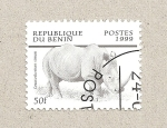 Stamps Benin -  Rinoceronte