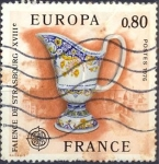 Sellos de Europa - Francia -  Faience de Strasbourg - XVIII