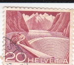 Stamps Switzerland -  Paisaje alpino