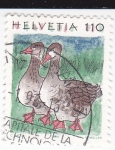 Sellos de Europa - Suiza -  patos