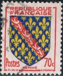 Sellos de Europa - Francia -  ESCUDOS DE PROVINCIAS 1955. MARCHE. Y&T Nº 1045