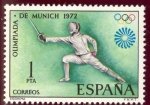 Sellos de Europa - Espa�a -  1972 XX Juegos Olímpicos en Munich. Esgrima - Edifil:2098