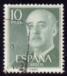 Stamps Spain -  1955-56 General Franco - Edifil:1163