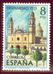 Stamps Spain -  1975 Hispanidad Uruguay. Catedral de Montevideo - Edifil:2296