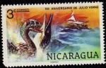 Sellos del Mundo : America : Nicaragua : 150 Aniversario de Julio Verne