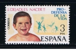 Stamps Spain -  Edifil  2282  Campaña pro defensa de la vida.  