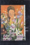 Stamps Spain -  La mujer y las flores- Pintor Alfredo Roldán     (M)