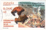 Stamps Spain -  Patrimonio de la Humanidad- YACIMIENTOS  ARQUEOLÓGICOS DE ATAPUERCAS      (M)
