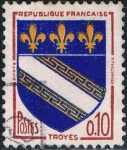 Stamps France -  ESCUDOS DE PROVINCIAS 1962-65. TROYES. Y&T Nº 1353