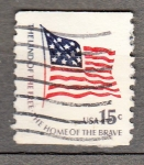 Stamps United States -  Bandera