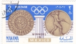 Stamps Bahrain -  Juegos Olímpicos de México-68  Esgríma