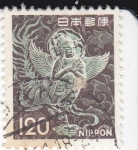 Stamps Japan -  figura alada