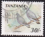 Sellos de Africa - Tanzania -  palomas(pigeons njiwa)