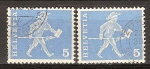 Stamps Switzerland -  Fribourg Cantonal Horiz mensajero.