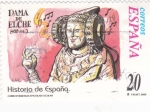 Stamps Spain -  Historia de España-DAMA DE ELCHE  (N)