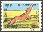 Stamps Cambodia -  Kampuchea - Perro salvaje