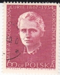 Stamps Poland -  María Sklodowska Curie 1867-1934  Física-Química