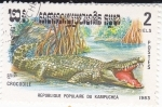 Stamps Cambodia -  COCODRILO